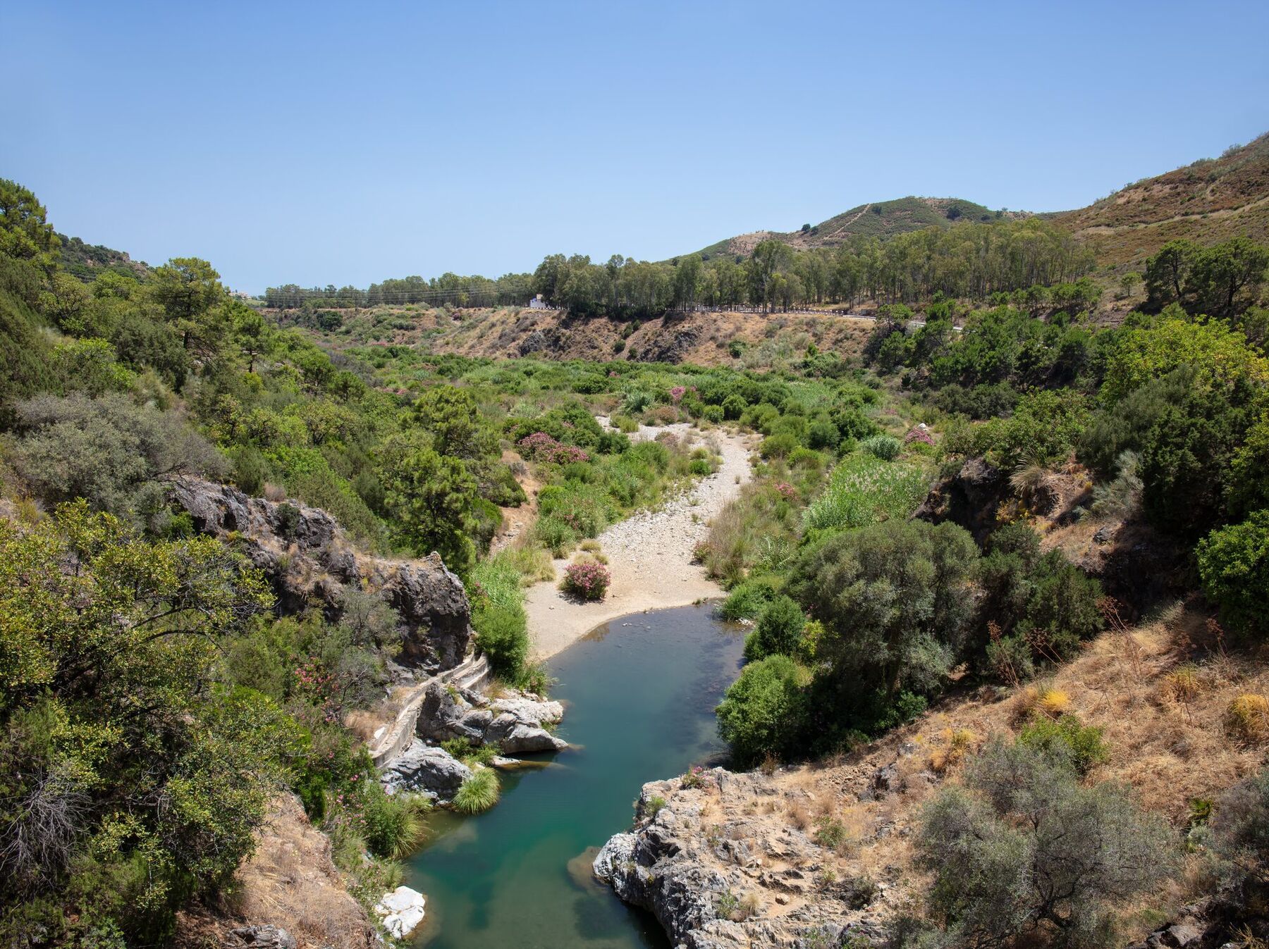 A river gorge in the hills behind Marbella